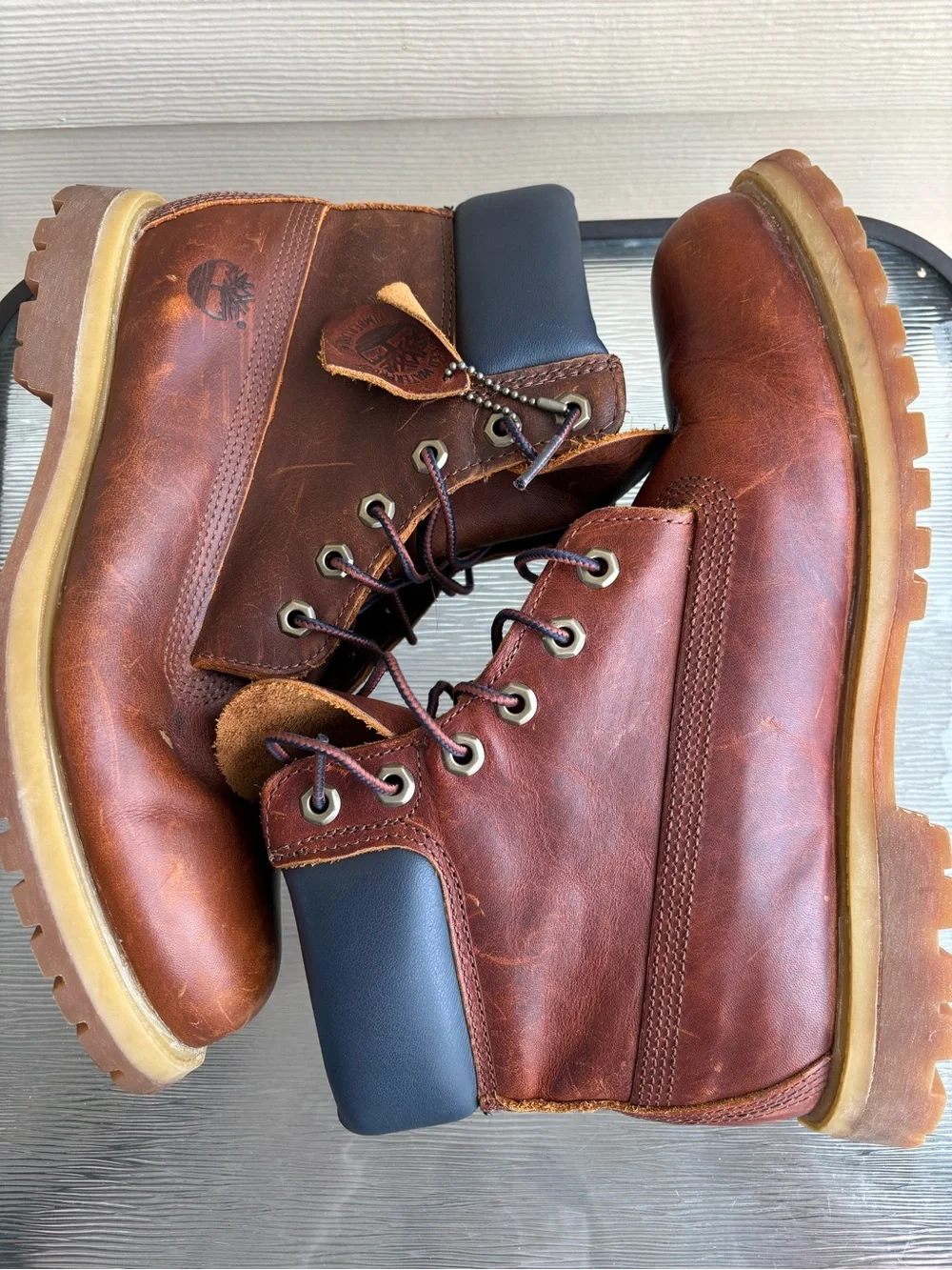 Brown Leather Timberland Primaloft 200GRAM Women’s Work Boots - Classic Lace-Up